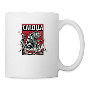 Catzilla als nächstes - Tasse - Weiß - Rechts