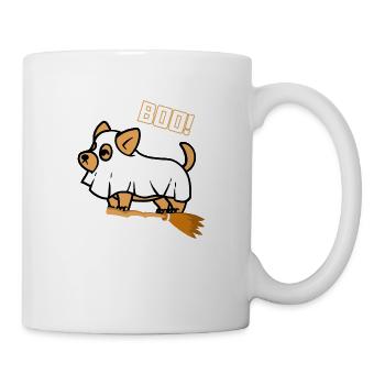 Cute Halloween dog BOO - Mug - white - Right