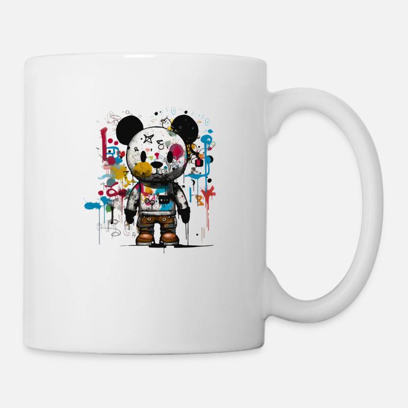 Bear-y Stylish: A Contemporary Artistic Twist. - Mug - white