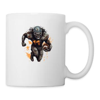 Joueur de football américain Monster Shirt effrayant - Mug blanc - blanc - Droite