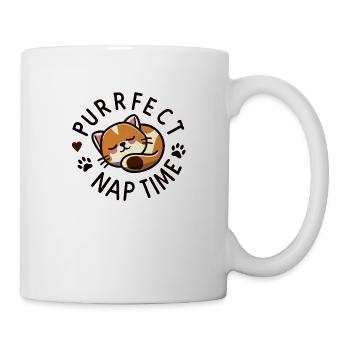 fun quote cat purr nap - Mug - white - Right