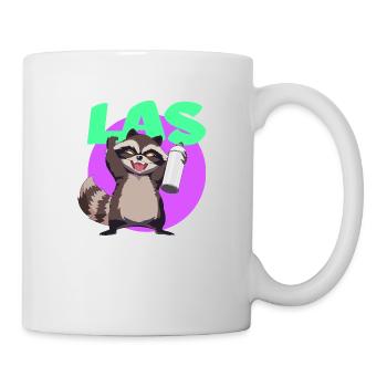 Graffiti Raccoon - Loco Animal Squad - Tasse - Weiß - Rechts
