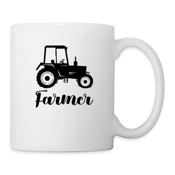 traktor farmer - Tasse - Weiß - Rechts