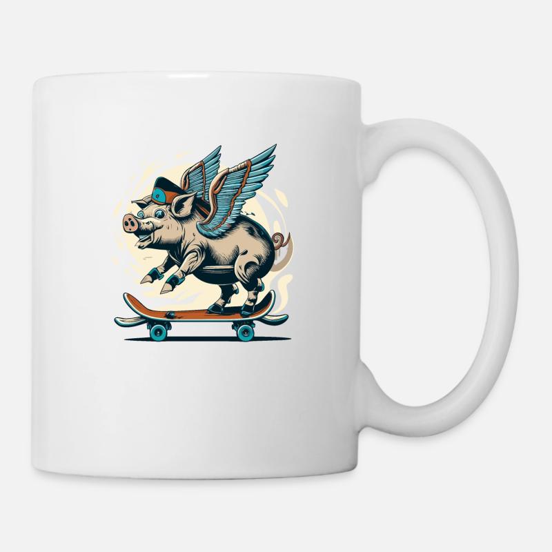 Pig on deck - Mug - white