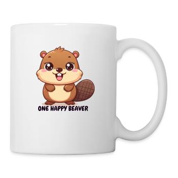 One Happy Beaver - Adorable Builder of Cuddles - Mug - white - Right