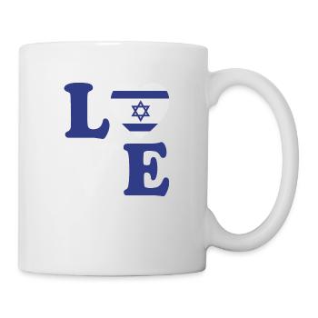 Liebe Israel - Tasse - Weiß - Rechts