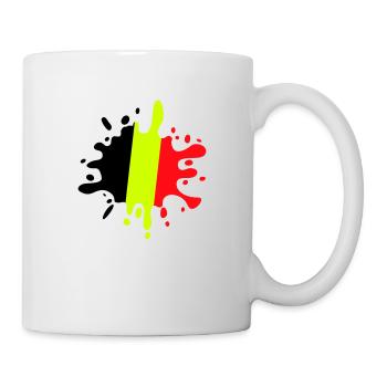 farbklecks belgien - Tasse - Weiß - Rechts