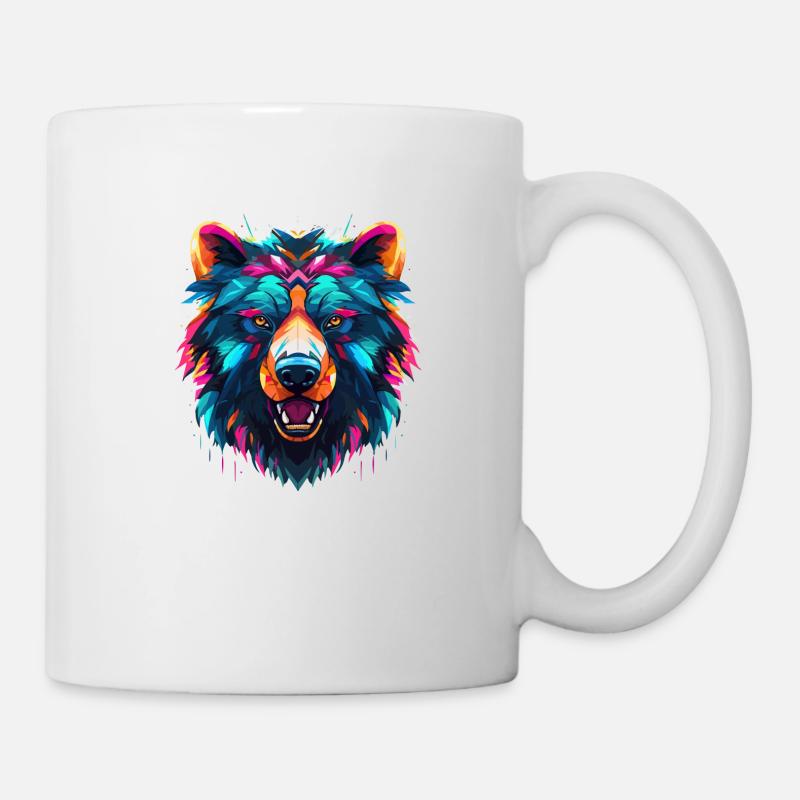 Ours coloré 3 - Mug blanc - blanc