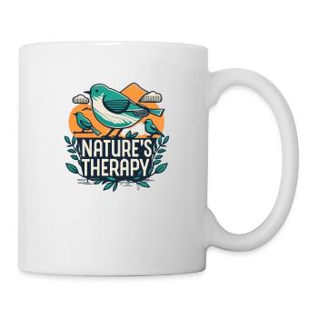 "la thérapie de la nature" - Mug blanc - blanc - Droite