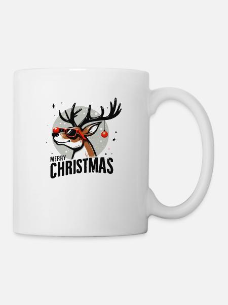 Cool Christmas Reindeer: Celebrate in Style! - Mug - white