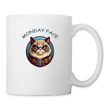 Cat with Monday Face - Mug - white - Right