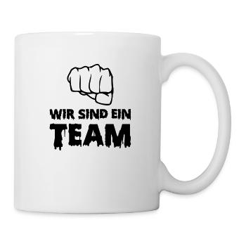wir sind ein team - Tasse - Weiß - Rechts