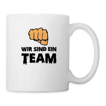 wir sind ein team - Tasse - Weiß - Rechts