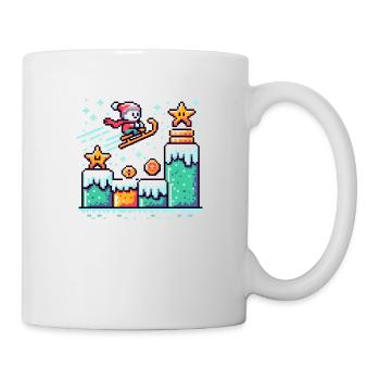 Pixel Winter Wonderland : le pays des neiges rétro du jeu - Mug blanc - blanc - Droite