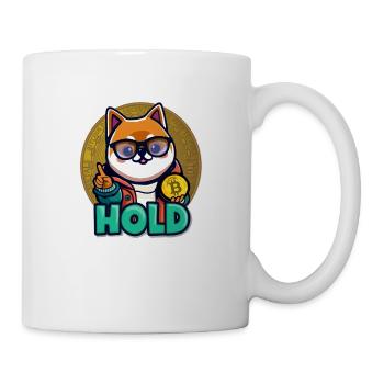 Lustiger Krypto-Geek Shiba Inu Hold bitcoin - Tasse - Weiß - Rechts