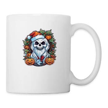 Christmas & Halloween - Skeleton & Pumpkin - Mug - white - Right