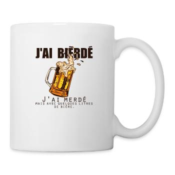 bierde humour biere alcool chope binouse litres Z - Mug blanc - blanc - Droite