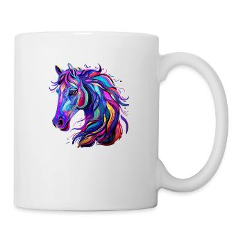 Pferd Dorfkinder & Reiter Reitsport Fans Geschenk - Tasse - Weiß - Rechts