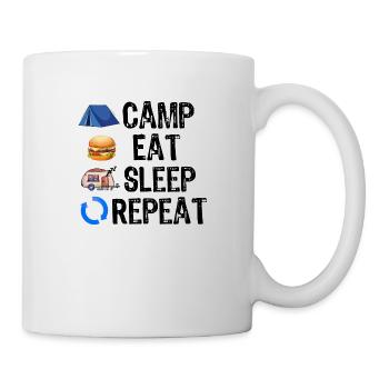 Camp Eat Sleep Repeat - Tasse - Weiß - Rechts