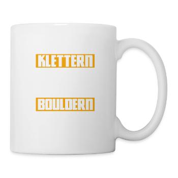 Amateure gehen klettern Künstler gehen bouldern Kl - Tasse - Weiß - Rechts