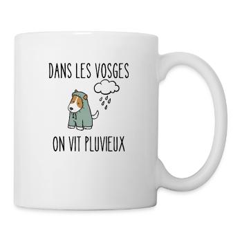 dans les vosges on vit pluvieux - Mug blanc - blanc - Droite