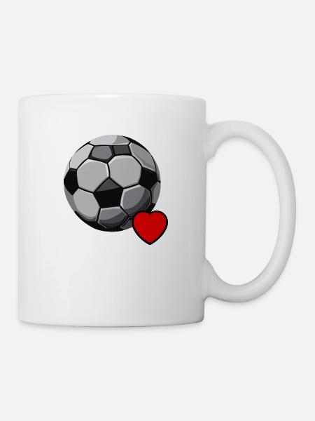 Ich liebe Fußball - Tasse - Weiß