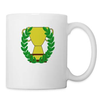 Winner Success Award Laurel Wreath Cup - Mug - white - Right