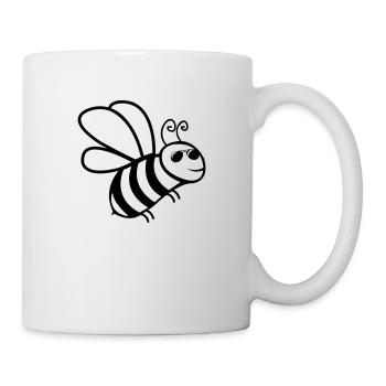 biene sonnenbrille - Tasse - Weiß - Rechts