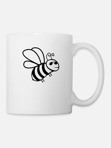 Lunettes de soleil abeille - Mug blanc - blanc