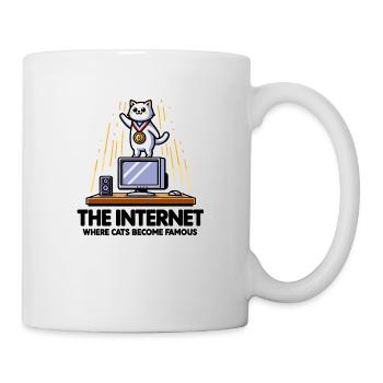 L’Internet où les chats deviennent célèbres - Mug blanc - blanc - Droite