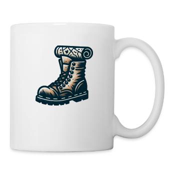 Entdeckerschuh mit Karte - Tasse - Weiß - Rechts