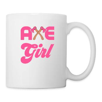 Axe Throwing Girl Like A Regular Girl Hatchet Ax T - Tasse - Weiß - Rechts