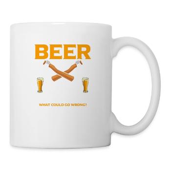 Beer And Sharp Objects Axe Throwing Hatchet Ax - Tasse - Weiß - Rechts
