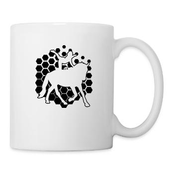 Acrobaties à cheval, saut en équipe - Mug blanc - blanc - Droite