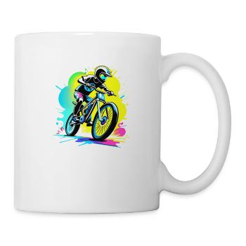 BMX - Fahrrad - Tasse - Weiß - Rechts