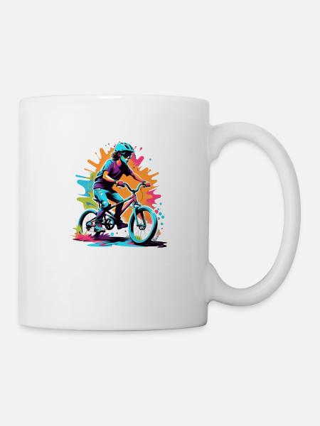 bmx - velo cyclisme - Mug blanc - blanc