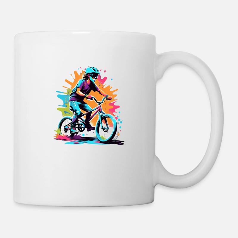 BMX - Rower - Kubek - biały