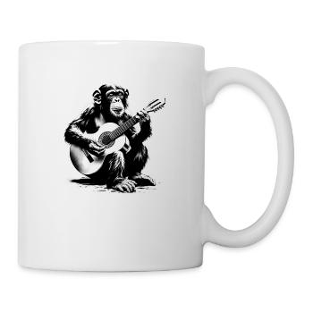 Monkey Orchestra Guitare Street Art Banksy Style - Mug blanc - blanc - Droite