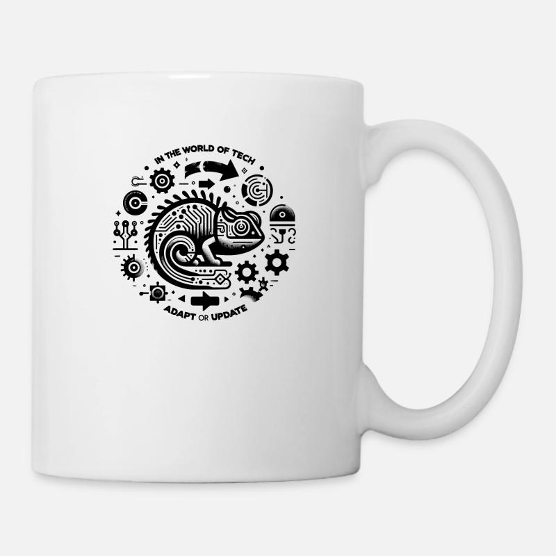 In der Welt der Technik anpassen oder aktualisieren - Tasse - Weiß