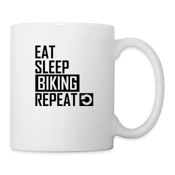 Bicycle Eat Sleep Biking Repeat - Mug - white - Right