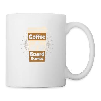 Coffee & Board Games Nerd Gamer Tabletop Player - Tasse - Weiß - Rechts