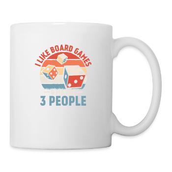 I Like Board Games & Maybe 3 People Nerd Gamer Tab - Mug - white - Right