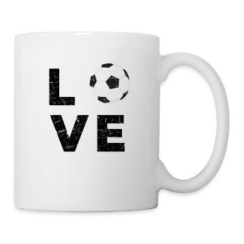 Liebe zum Fußball - Tasse - Weiß - Rechts
