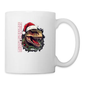 T-Rex Christmas Santa Hat Merry Christmas - Mug - white - Right