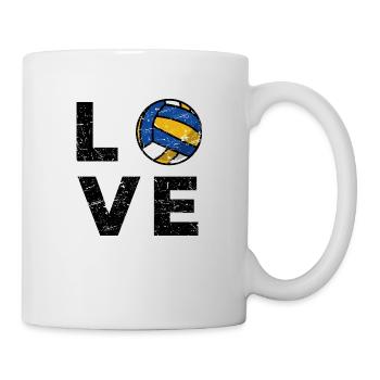 Liebe Volleyball - Tasse - Weiß - Rechts