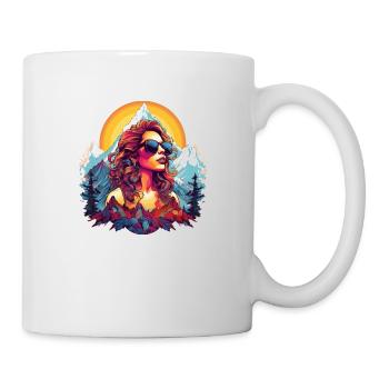 Chemise de randonnée avec des montagnes et la nature Alpes Mountain - Mug blanc - blanc - Droite