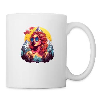 Wander Woman Berg Shirt zum Wandern in den Bergen - Tasse - Weiß - Rechts