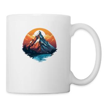 T-shirt de montagne Randonnée Alpes Mountain Design - Mug blanc - blanc - Droite