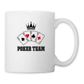 Équipe de poker - Mug blanc - blanc - Droite