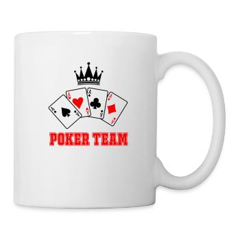 Équipe de poker - Mug blanc - blanc - Droite